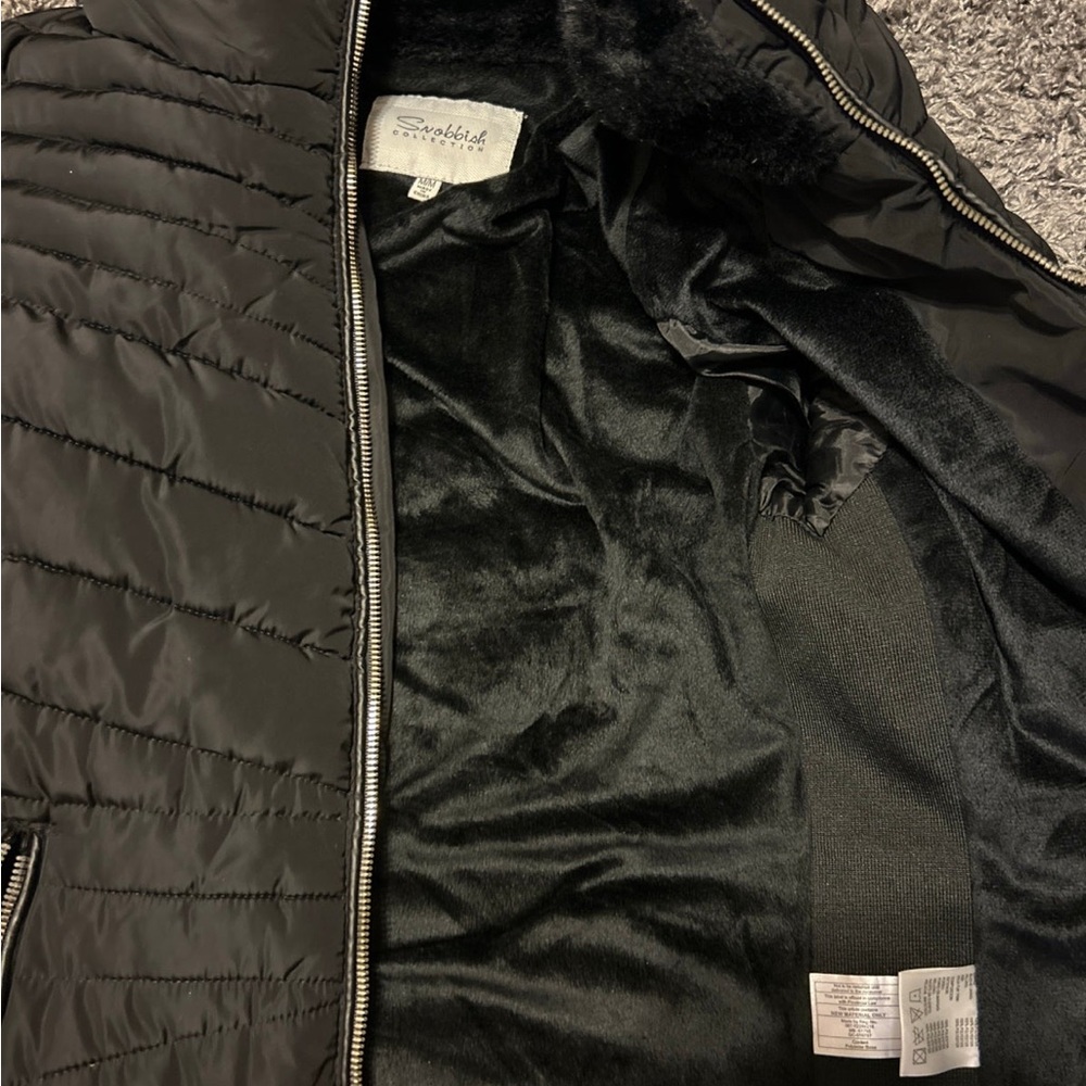 Fluffy black jacket